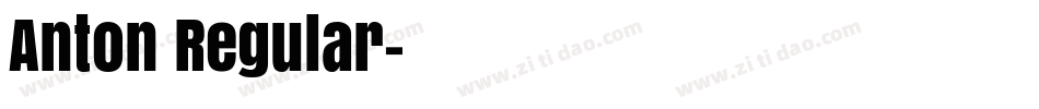 Anton Regular字体转换